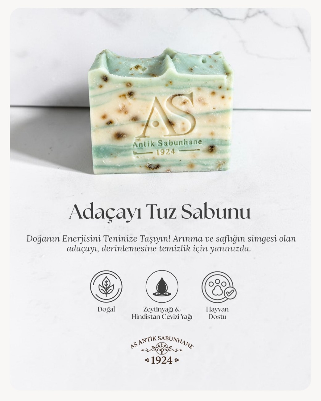 Adaçayı ve Tuz Minerali Sabunu | 125 g