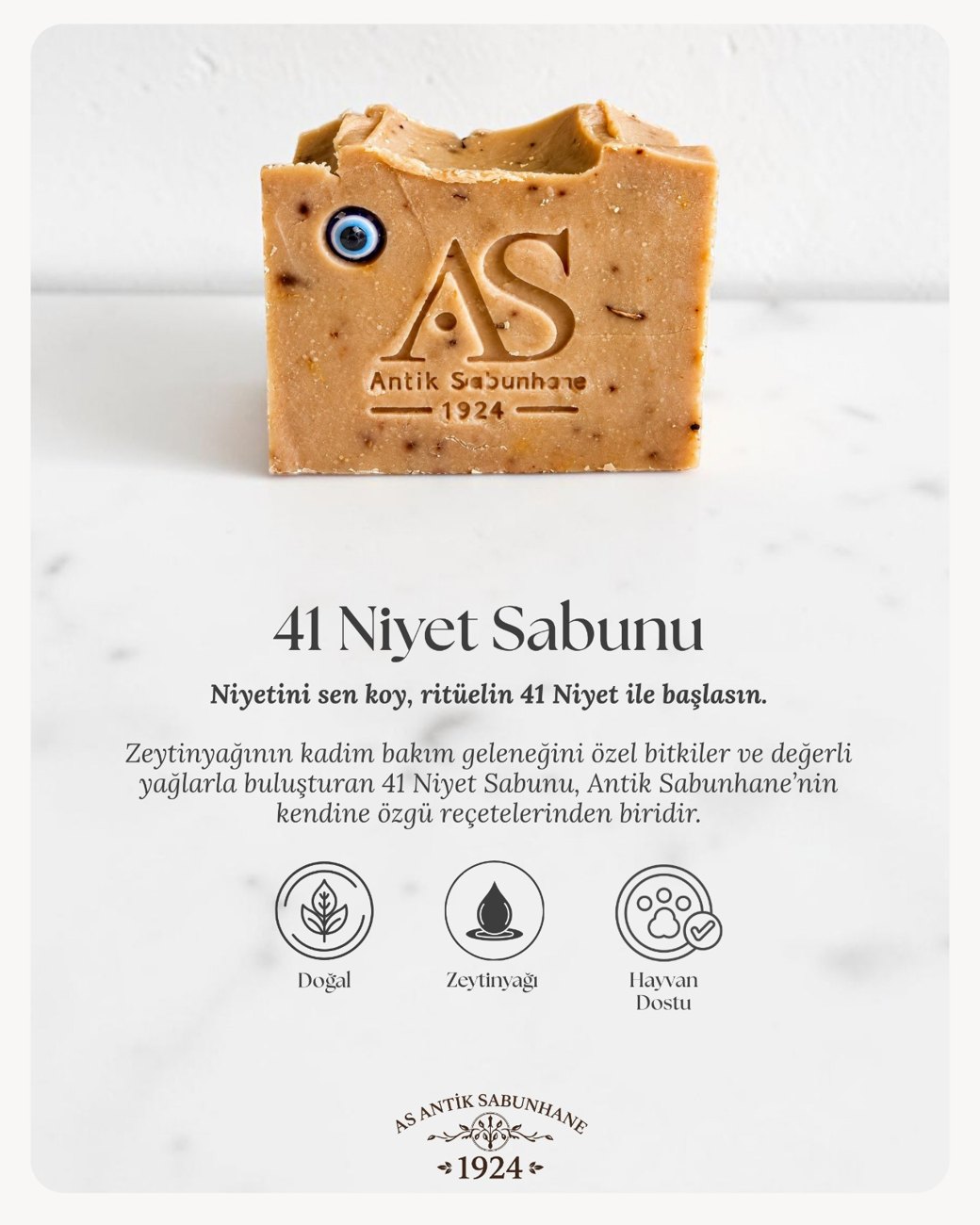 41 Niyet Sabunu – Zeytinyağlı Özel Bakım Sabunu | 125 g
