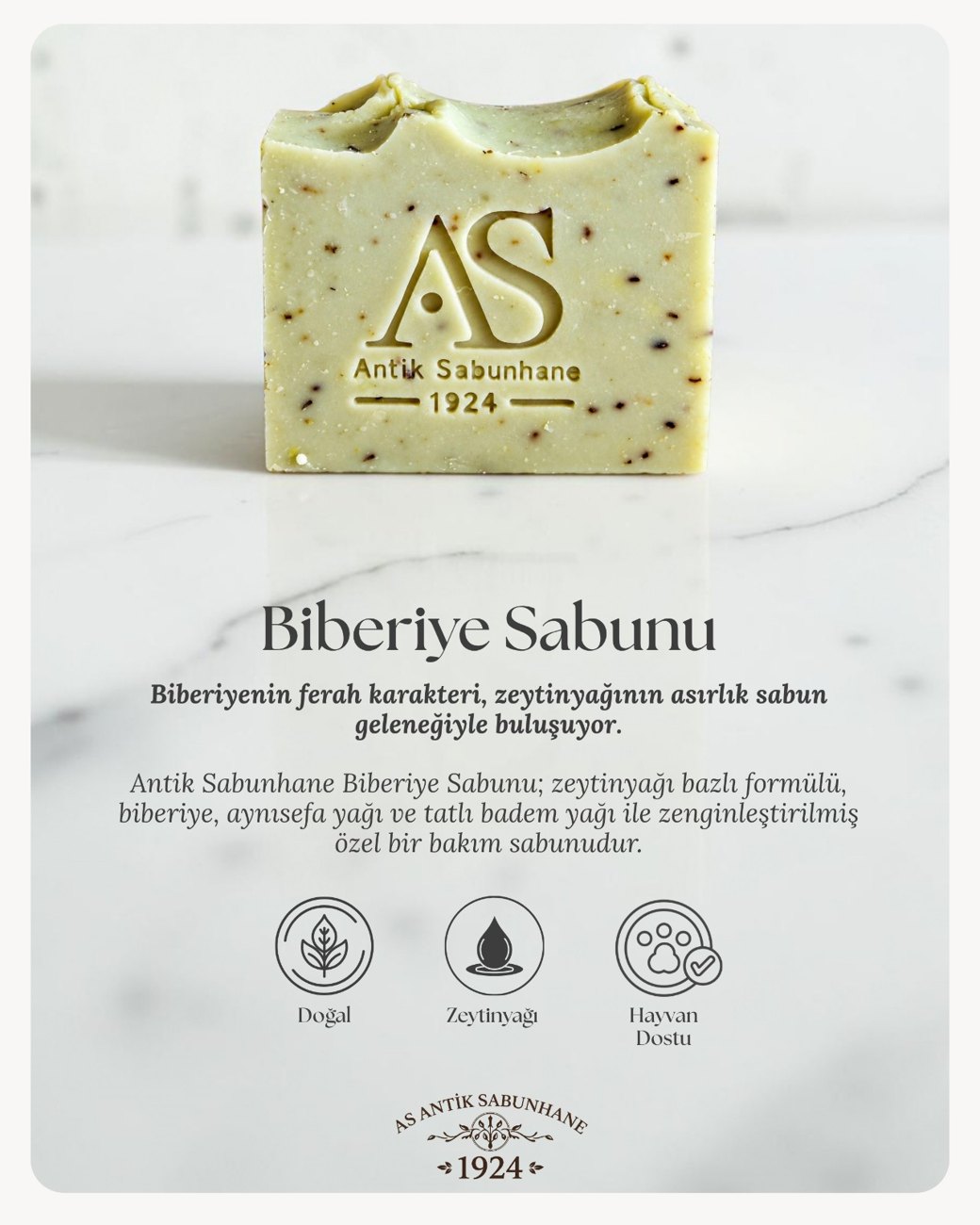 Biberiye Sabunu – Zeytinyağlı & Biberiyeli | 125 g
