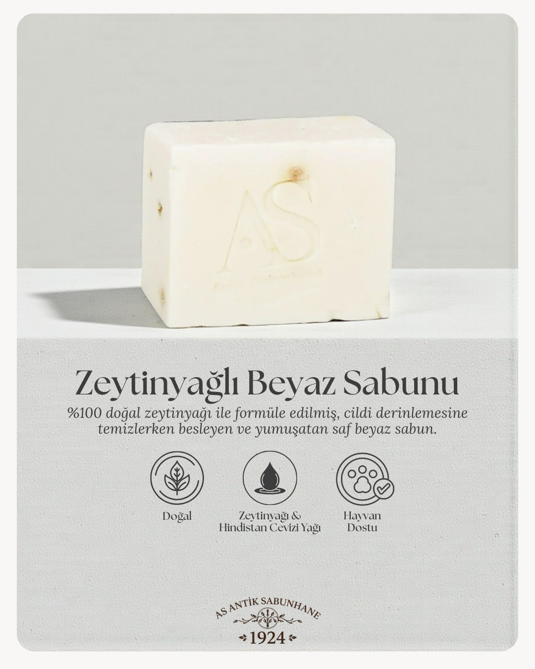 Zeytinyağlı Saf Hamam Sabunu